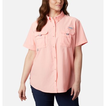 Columbia PFG Bahama Short Sleeve Plus Size, Camisa Rosas Para Mujer | 529804-TQF